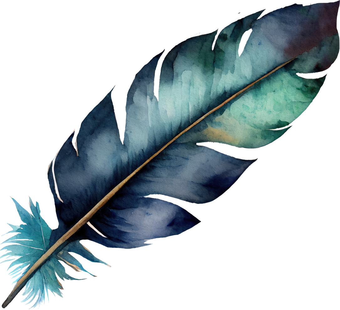 Colorful Feather Watercolor